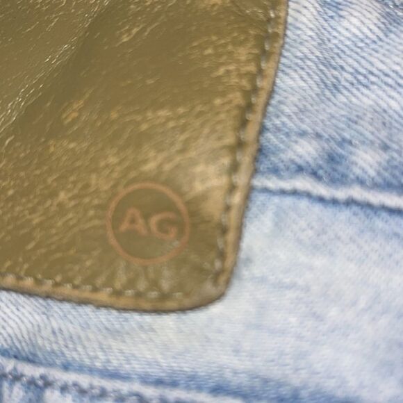 Ag Everett 31 waist Straight Leg High Rise Jeans Faded Frayed Denim 31 Reg NEW - Picture 7 of 8